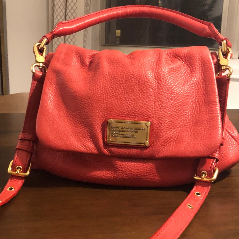 Marc by Marc Jacobs Classic Coral Leather Satchel
